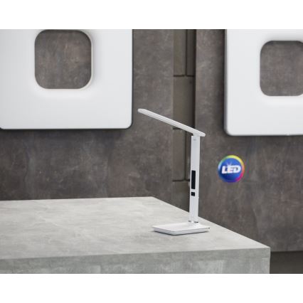LED Stolna lampa s zaslonom LED/9W/230V bijela