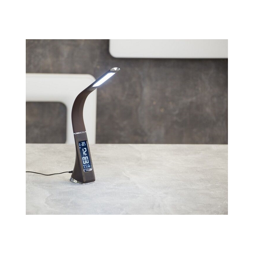 LED Prigušiva stolna lampa sa zaslonom LEATHER LED/7W/230V