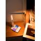 LED Prigušiva stolna lampa s bežičnim punjenjem QI i USB-om KINGFISHER LED/8,5W/230V bijela