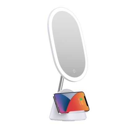 LED Dimmabilno kozmetičko ogledalo s bežičnim punjenjem LED/18W/230V