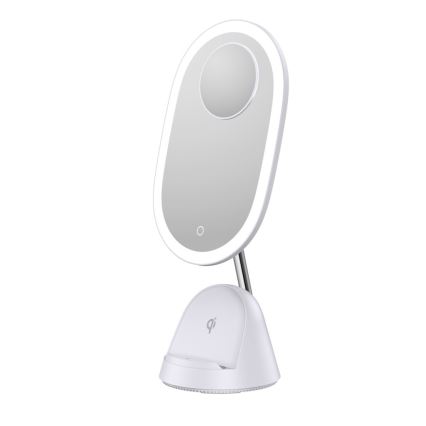 LED Dimmabilno kozmetičko ogledalo s bežičnim punjenjem LED/18W/230V