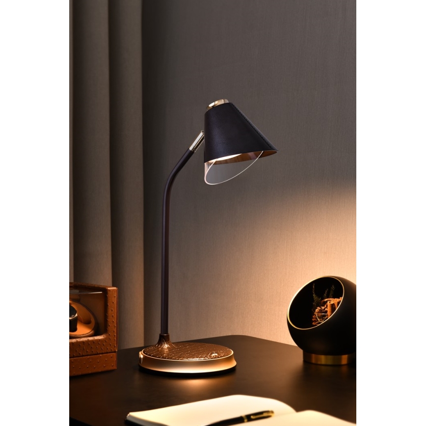 LED Prigušiva stolna lampa s bežičnim punjenjem FINCH LED/9W/12/230V siva/sjajni krom