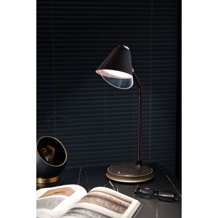 LED Prigušiva stolna lampa s bežičnim punjenjem FINCH LED/9W/12/230V siva/sjajni krom