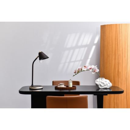 LED Prigušiva stolna lampa s bežičnim punjenjem FINCH LED/9W/12/230V siva/sjajni krom