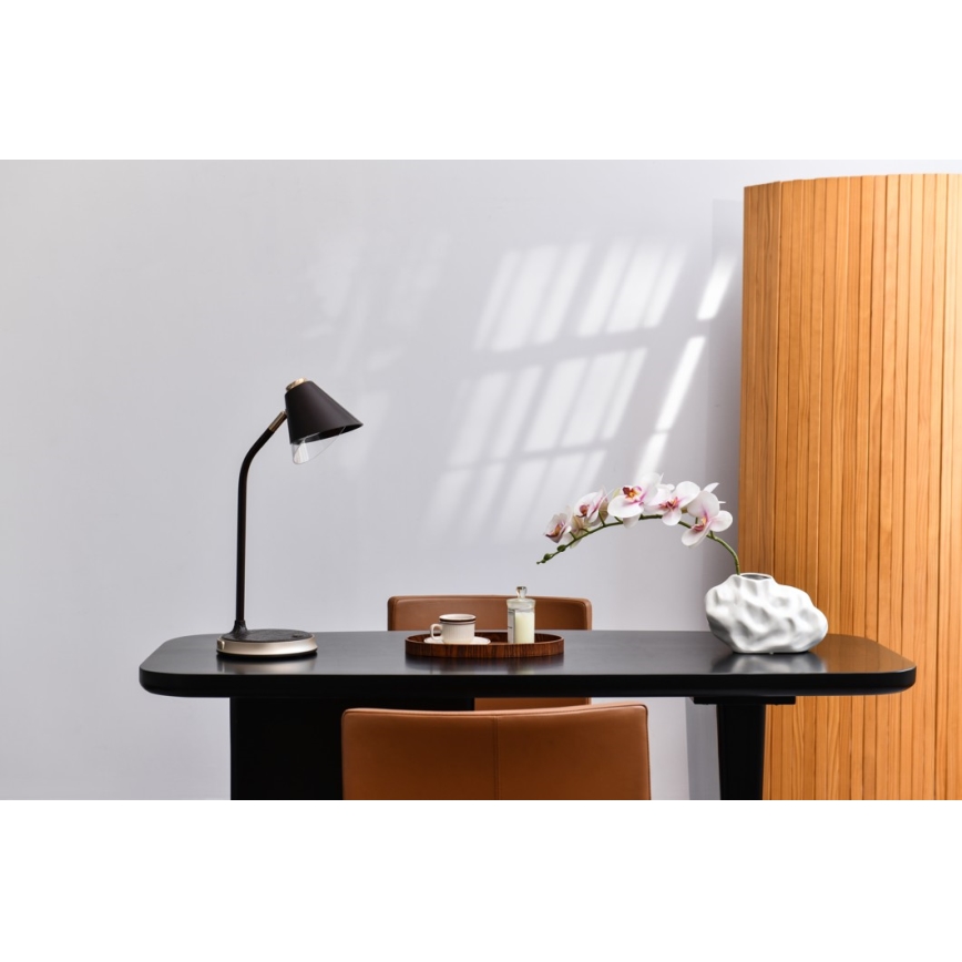 LED Prigušiva stolna lampa s bežičnim punjenjem FINCH LED/9W/12/230V siva/sjajni krom