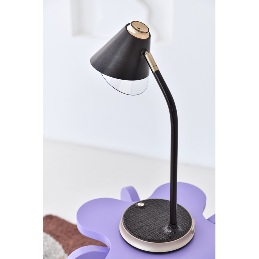 LED Prigušiva stolna lampa s bežičnim punjenjem FINCH LED/9W/12/230V siva/sjajni krom
