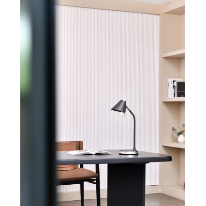 LED Prigušiva stolna lampa s bežičnim punjenjem FINCH LED/9W/12/230V siva/sjajni krom
