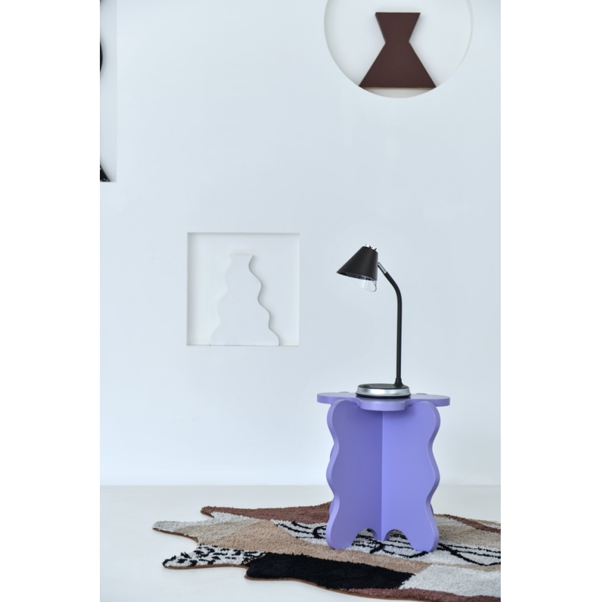 LED Prigušiva stolna lampa s bežičnim punjenjem FINCH LED/9W/12/230V siva/sjajni krom