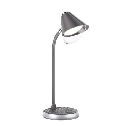 LED Prigušiva stolna lampa s bežičnim punjenjem FINCH LED/9W/12/230V siva/sjajni krom