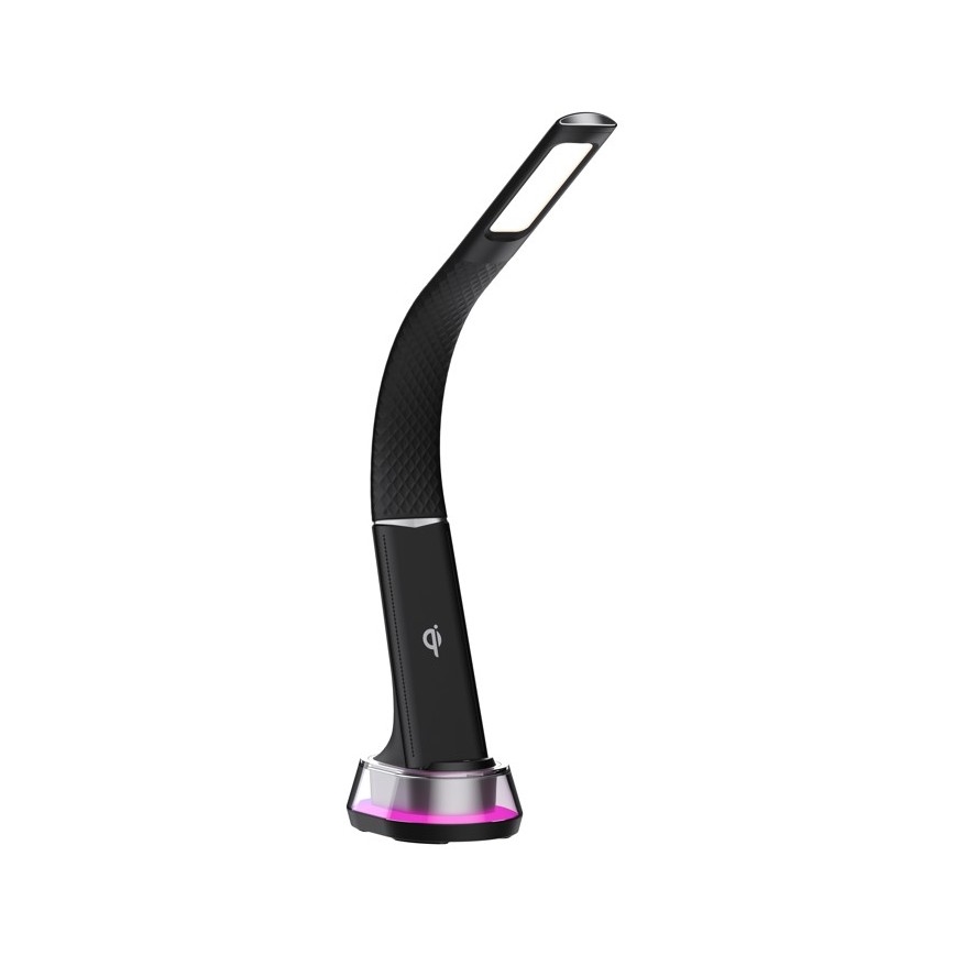 LED RGB Prigušiva stolna lampa s bežičnim punjenjem CORELLA LED/7W/12/230V crna