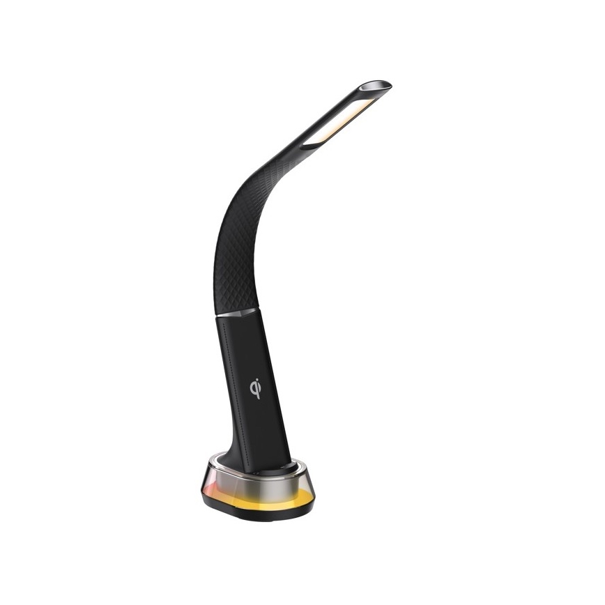 LED RGB Prigušiva stolna lampa s bežičnim punjenjem CORELLA LED/7W/12/230V crna