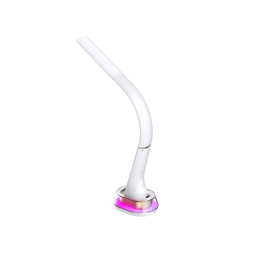 LED RGB Prigušiva stolna lampa s bežičnim punjenjem CORELLA LED/7W/12/230V bijela
