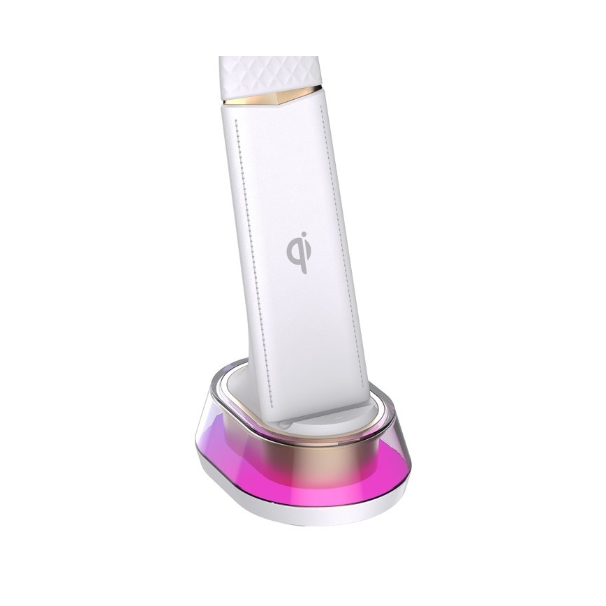 LED RGB Prigušiva stolna lampa s bežičnim punjenjem CORELLA LED/7W/12/230V bijela