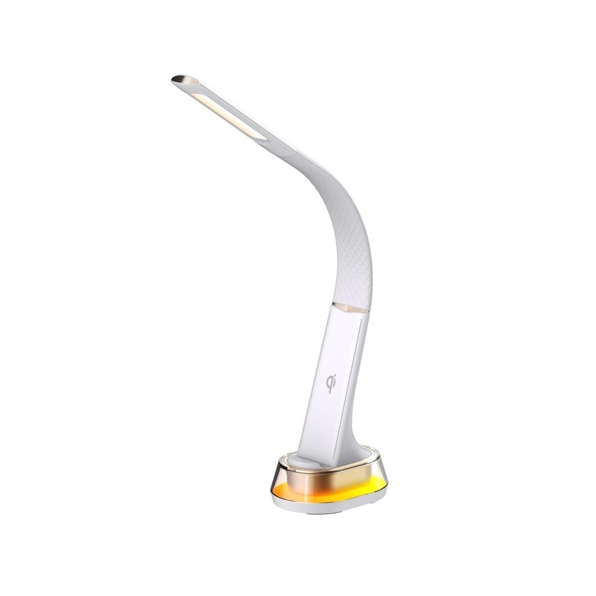 LED RGB Prigušiva stolna lampa s bežičnim punjenjem CORELLA LED/7W/12/230V bijela