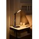 LED Prigušiva stolna lampa s bežičnim punjenjem QI i USB-om KINGFISHER LED/8,5W/230V smeđa