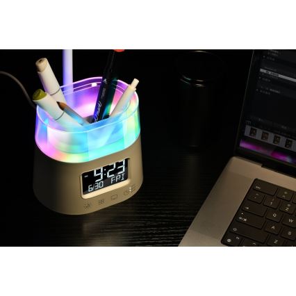 LED RGBW Dimmabilna stolna lampa s držačem za olovke FALCON LED/10W/5V