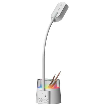 LED RGBW Dimmabilna stolna lampa s držačem za olovke FALCON LED/10W/5V