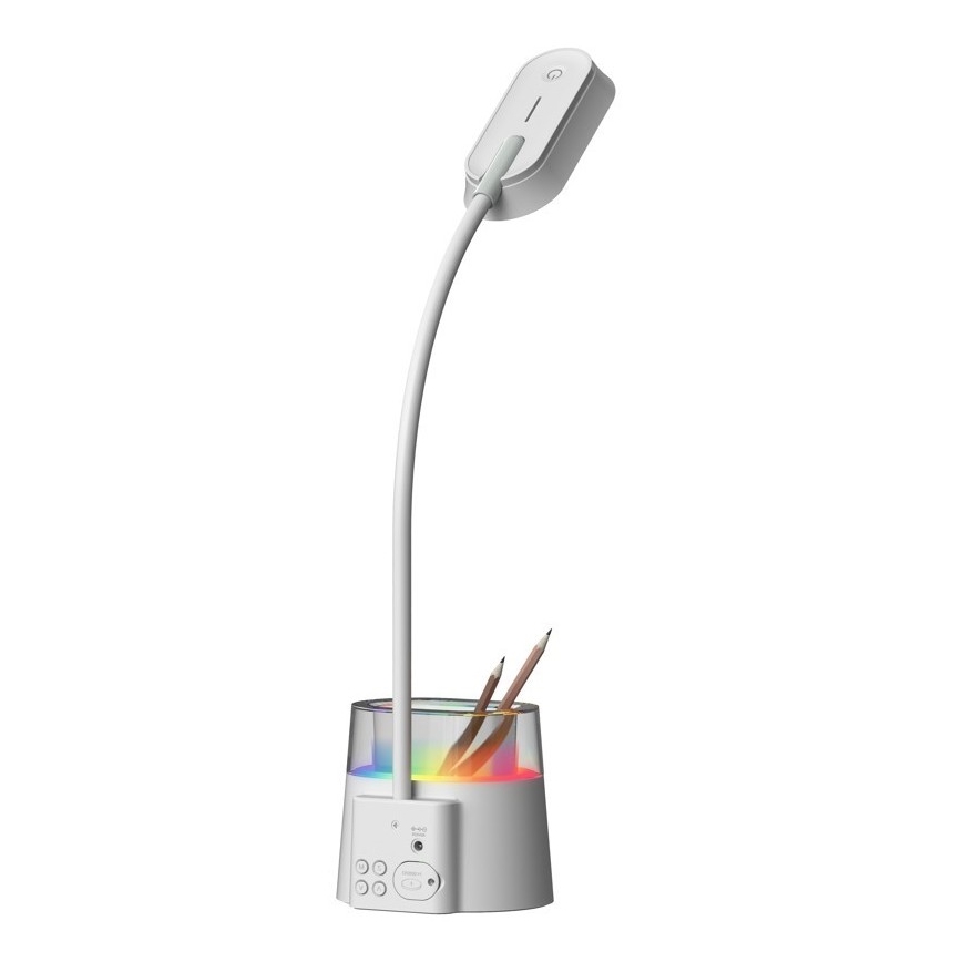 LED RGBW Prigušiva stolna lampa s držačem za olovke FALCON LED/10W/5V