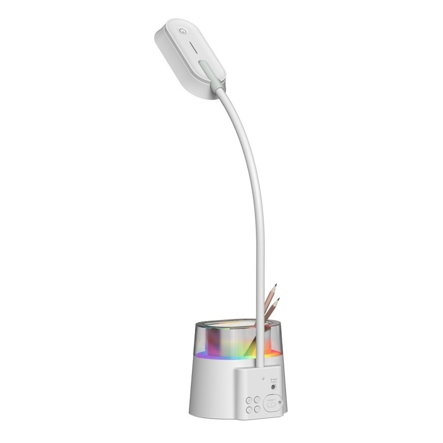 LED RGBW Prigušiva stolna lampa s držačem za olovke FALCON LED/10W/5V