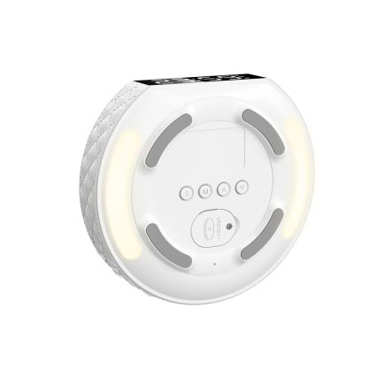 Budilica s LCD zaslonom i bežičnim Qi punjačem 27W/9V 220 mAh bijela