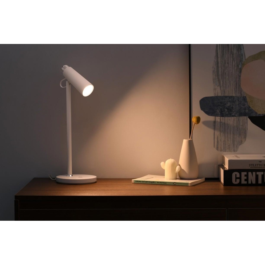 LED Prigušiva stolna lampa s bežičnim Qi punjenjem TIT LED/12W/230V bijela