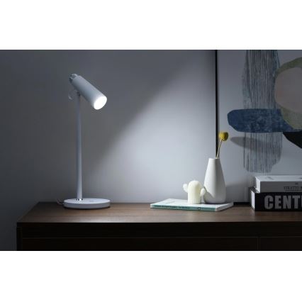 LED Prigušiva stolna lampa s bežičnim Qi punjenjem TIT LED/12W/230V bijela
