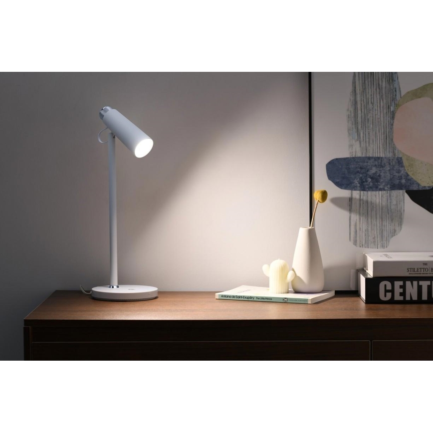 LED Prigušiva stolna lampa s bežičnim Qi punjenjem TIT LED/12W/230V bijela