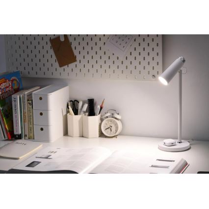LED Prigušiva stolna lampa s bežičnim Qi punjenjem TIT LED/12W/230V bijela