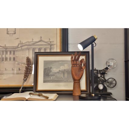 LED Prigušiva stolna lampa s bežičnim Qi punjenjem TIT LED/12W/230V crna
