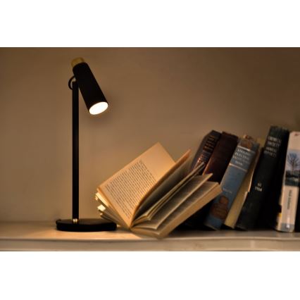LED Prigušiva stolna lampa s bežičnim Qi punjenjem TIT LED/12W/230V crna