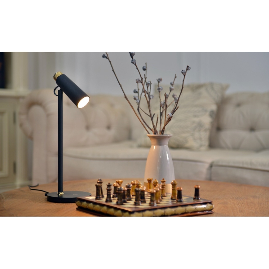 LED stolna lampa s prigušivanjem i bežičnim Qi punjenjem TIT LED/12W/230V crna