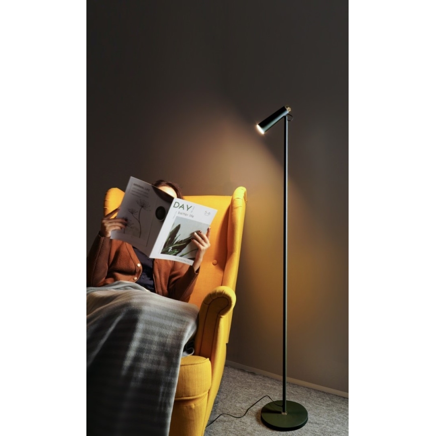 LED Prigušiva podna lampa TIT LED/6W/230V crna