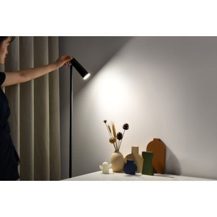 LED Prigušiva podna lampa TIT LED/6W/230V crna
