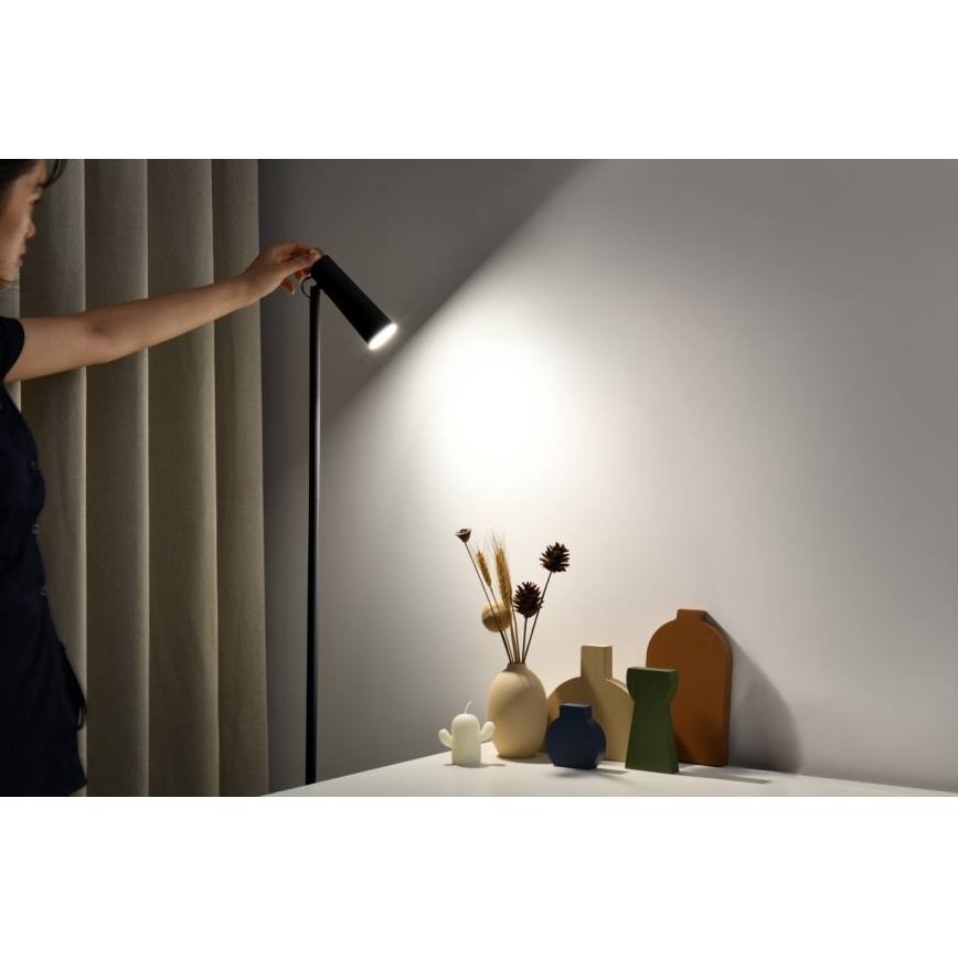 LED Prigušiva podna lampa TIT LED/6W/230V crna