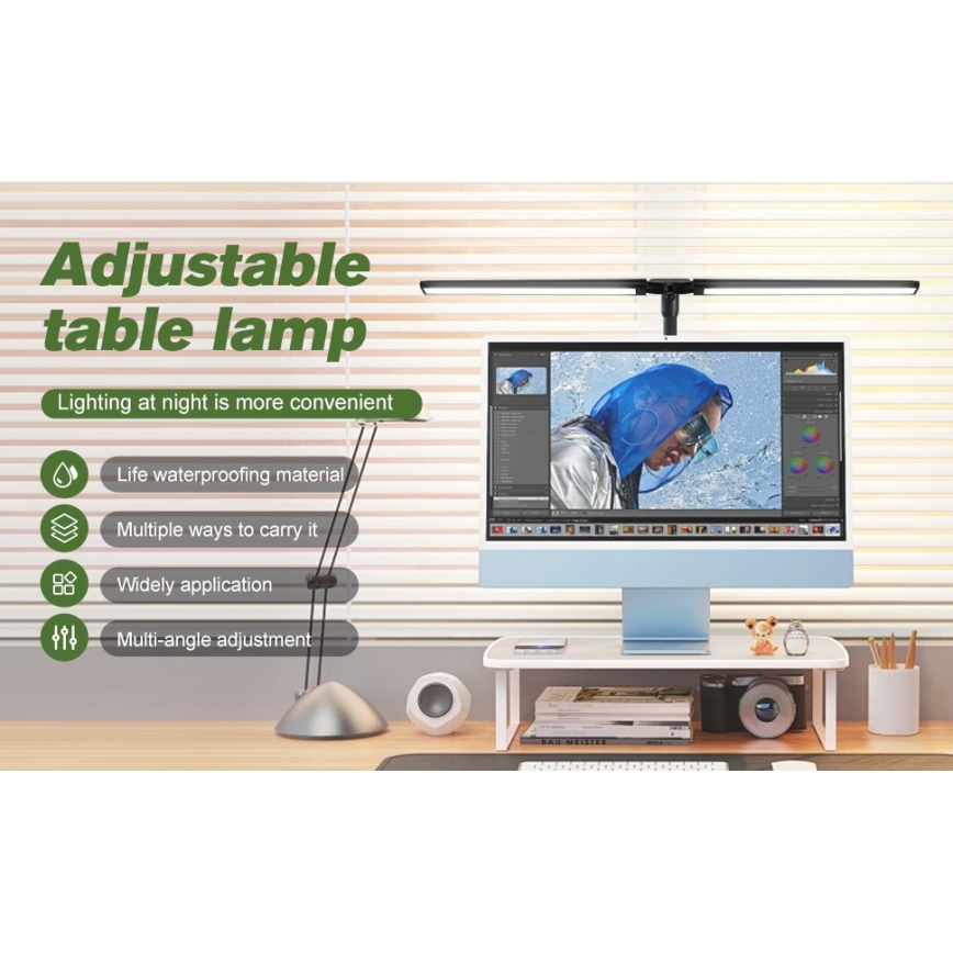 LED Fleksibilno prigušivo osvjetljenje za monitor OFFICE LED/24W/230V 2700-6300K CRI 95