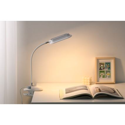 LED+CCT Podesiva stolna svjetiljka s kopčom CLIP LED/7,5W/230V 3000/4200/5000K bijela