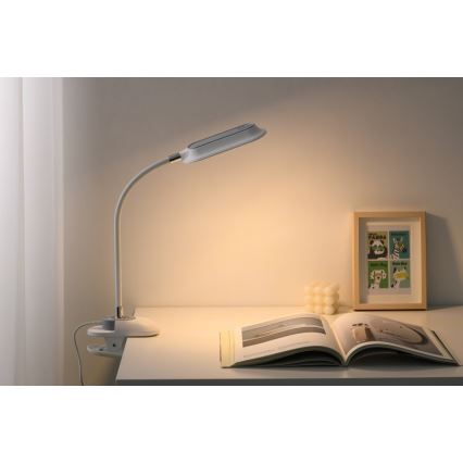 LED+CCT Podesiva stolna svjetiljka s kopčom CLIP LED/7,5W/230V 3000/4200/5000K bijela