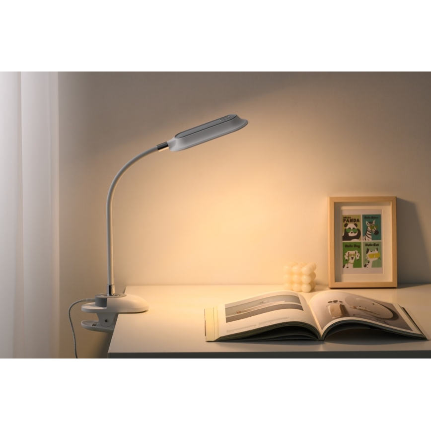 LED+CCT Podesiva stolna svjetiljka s kopčom CLIP LED/7,5W/230V 3000/4200/5000K bijela