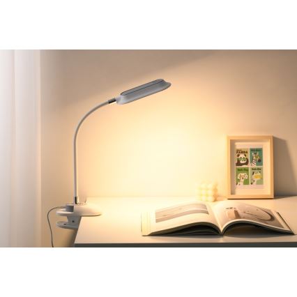 LED+CCT Podesiva stolna svjetiljka s kopčom CLIP LED/7,5W/230V 3000/4200/5000K bijela