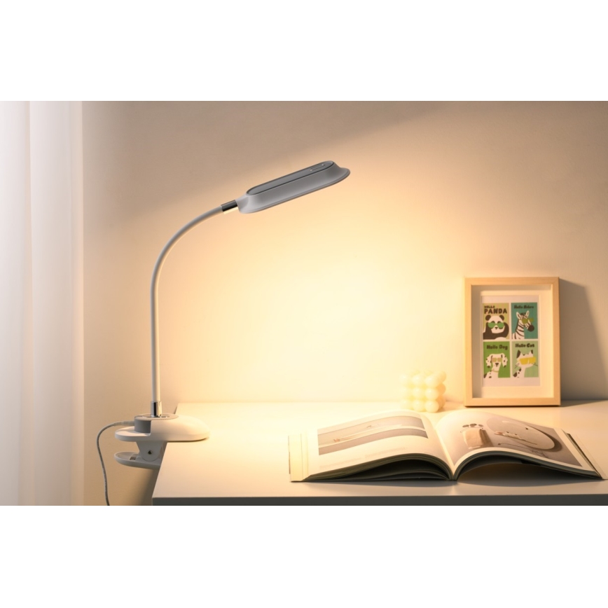 LED+CCT Podesiva stolna svjetiljka s kopčom CLIP LED/7,5W/230V 3000/4200/5000K bijela