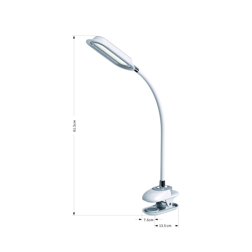 LED+CCT Podesiva stolna svjetiljka s kopčom CLIP LED/7,5W/230V 3000/4200/5000K bijela
