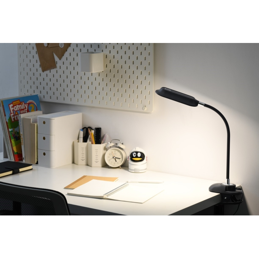 LED+CCT stolna lampa s kopčom i prigušivanjem CLIP LED/7,5W/230V 3000/4200/5000K crna