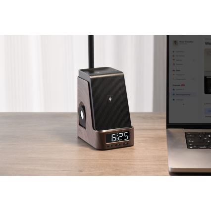 LED+CCT Prigušiva stolna lampa s bežičnim Qi punjenjem IDEAL LED/8W/230V 2700/4000/5000K smeđa