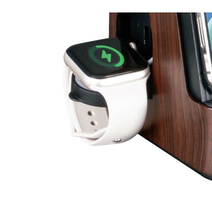 LED+CCT Prigušiva stolna lampa s bežičnim Qi punjenjem IDEAL LED/8W/230V 2700/4000/5000K smeđa