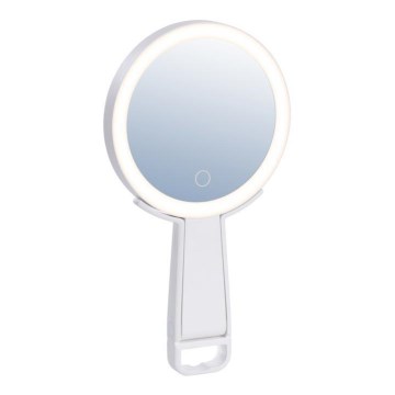 Immax 09103L - LED+CCT Prigušivo kozmetičko ogledalo SWEET LED/3W/5V bijela
