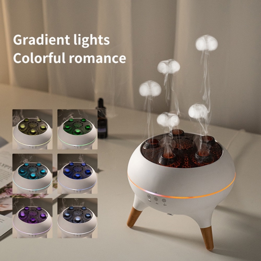 Immax 09104L - Aroma difuzer i ovlaživač zraka JELLYFISH LED/11W/5V