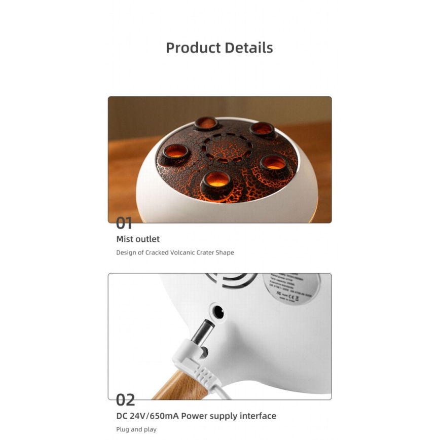 Immax 09104L - Aroma difuzer i ovlaživač zraka JELLYFISH LED/11W/5V