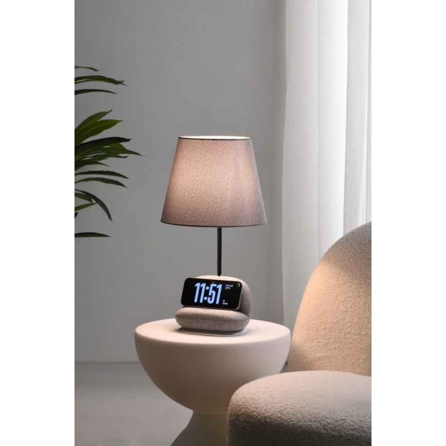 LED stolna lampa s prigušivanjem i bežičnim Qi punjenjem SOFA LED/6W/230V, siva