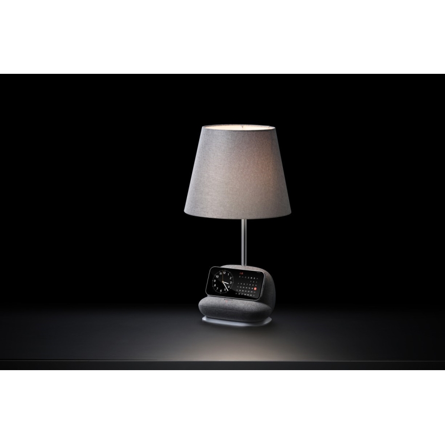 LED stolna lampa s prigušivanjem i bežičnim Qi punjenjem SOFA LED/6W/230V, siva