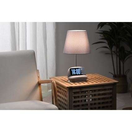 LED stolna lampa s prigušivanjem i bežičnim Qi punjenjem SOFA LED/6W/230V, siva